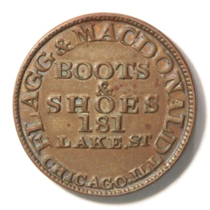 1850s Merchant Brass Token A. C. Yates & CO. Clothiers
